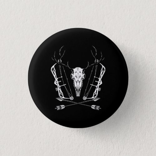 Bow hunting bow hunter deer button