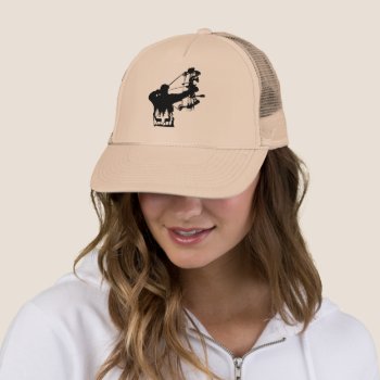 Bow Hunting Bowhunter  Trucker Hat by PaintedDreamsDesigns at Zazzle