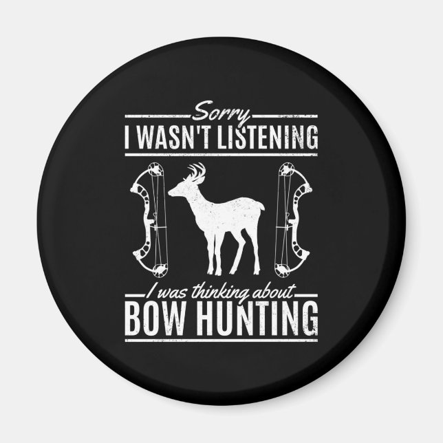 Bow Hunting Deer Hunter Arrow Magnet (Front)