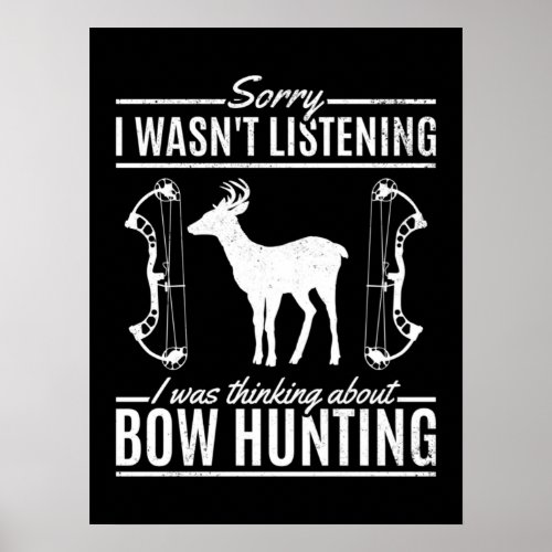 Bow Hunting Deer Hunter Arrow Poster