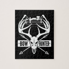 Bow Hunting Deer Skull Compound Bow Archery Gift Jigsaw Puzzle