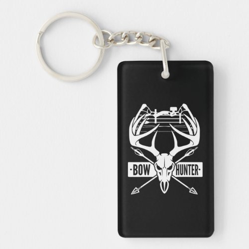 Bow Hunting Deer Skull Compound Bow Archery Gift Keychain
