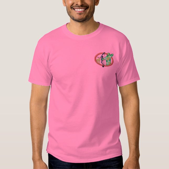 Bow Hunting Embroidered T-Shirt (Front)