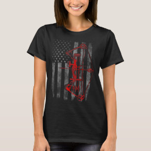 Bow Hunting Flag Archery Funny Hunting Gift T-Shirt