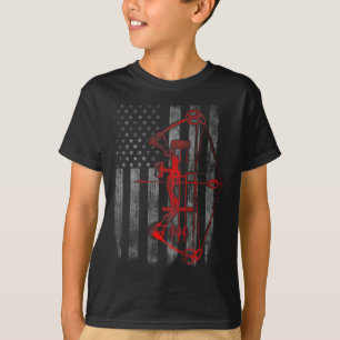 Bow Hunting Flag Archery Funny Hunting Gift T-Shirt