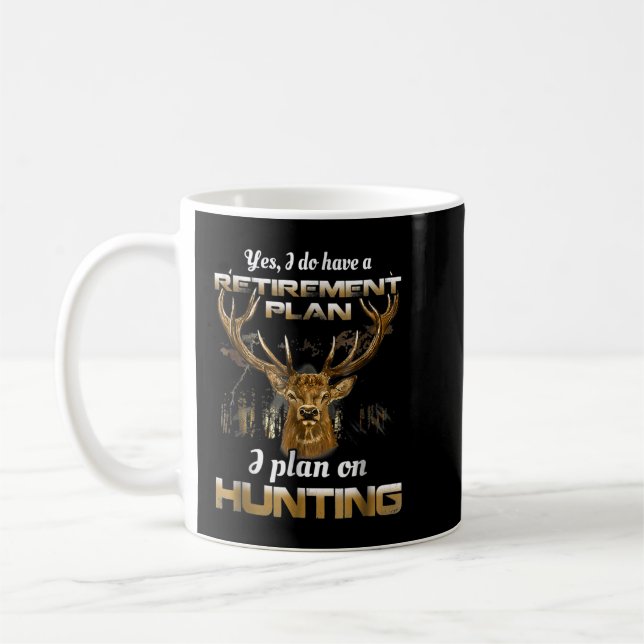 Bow Hunting Shirt Fun My Retirement Plan Coffee Mug (Left)