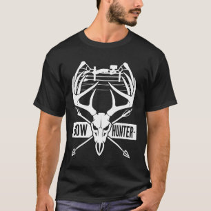 Bow Hunting Vintage Deer Skull And Compound Bow Ar T-Shirt