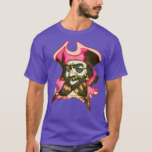 Bow In Beard Pink pirate with bow in beard T-Shirt