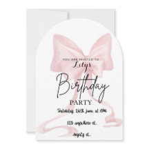 Bow invitation card 