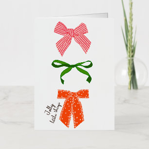 Bow Jolly Little Things Christmas Foil Holiday Card
