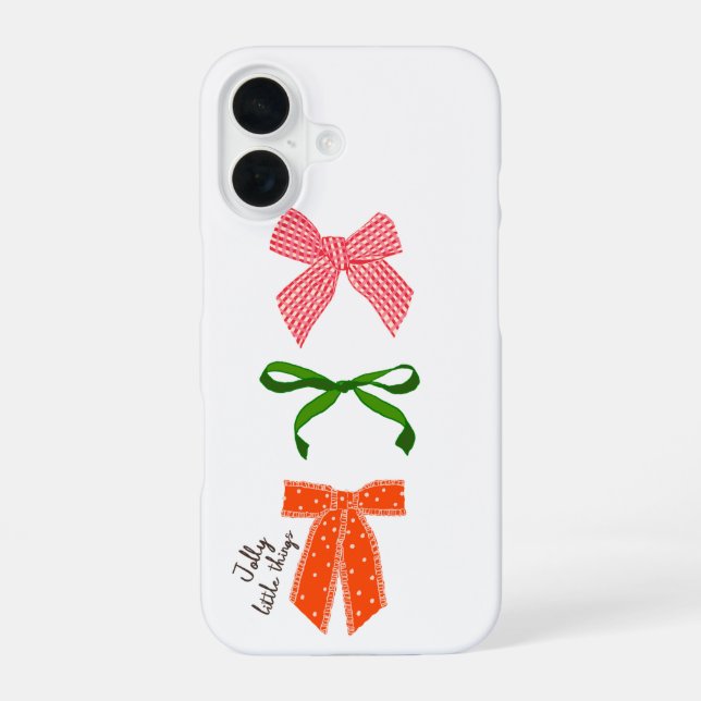 Bow Jolly Little Things Christmas  iPhone Case (Back)