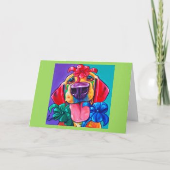 Bow Knows Holiday Card By Ron Burns by RonBurnsHoliday at Zazzle