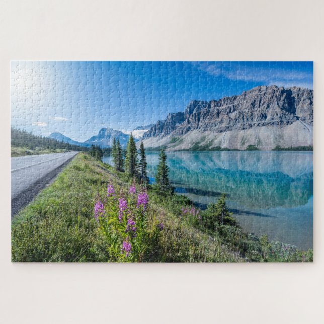 Bow Lake Banff National Park Canada Travel Jigsaw Puzzle (Horizontal)