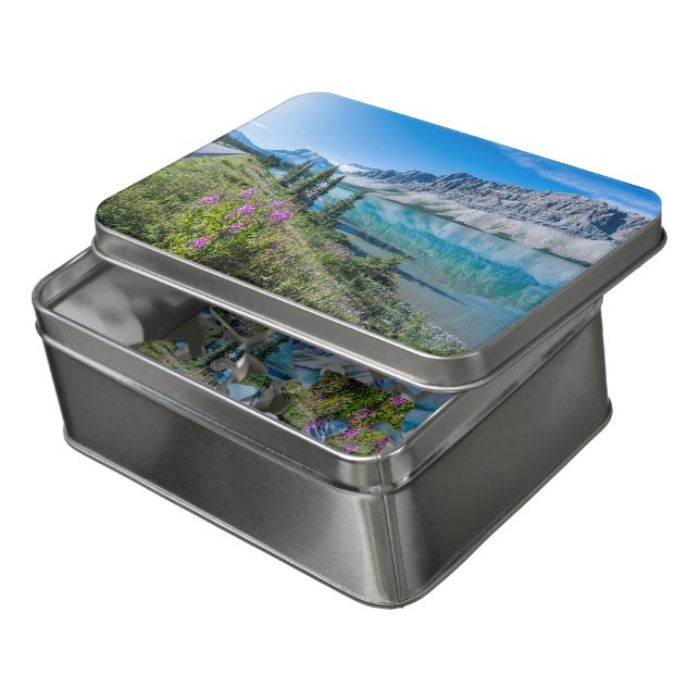 Bow Lake Banff National Park Canada Travel Jigsaw Puzzle (Lid Open)