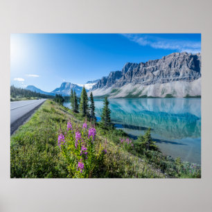 Bow Lake Banff National Park Canada Travel Poster