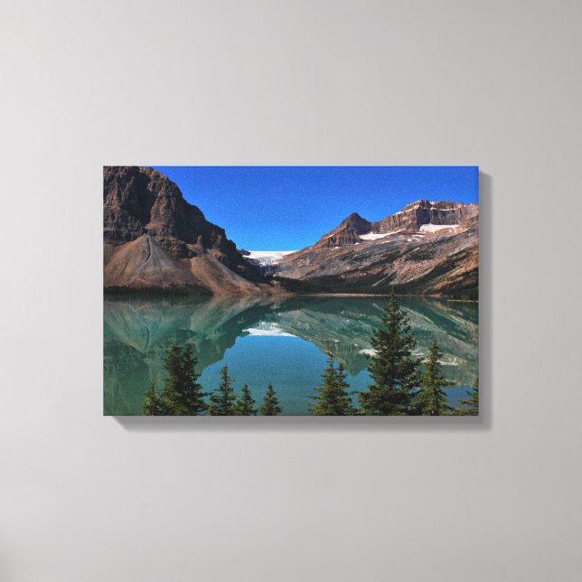  Bow Lake In Banff Wrapped Canvas Print (Front)