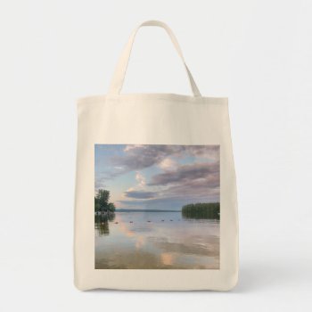Bow Lake New Hampshire Grocery Tote by logodiane at Zazzle