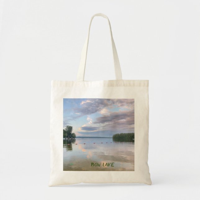 Bow lake New Hampshire summer tote bag (Front)