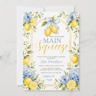 Bow Lemon She Found Her Main Squeeze Bridal Shower Invitation