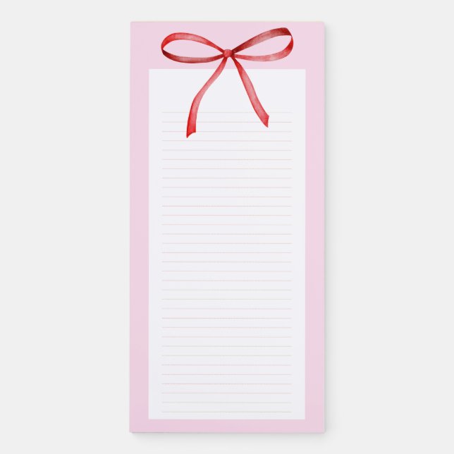 Bow Magnetic Notepad (Front)