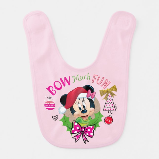 Bow Much Fun Baby Bib (Front)