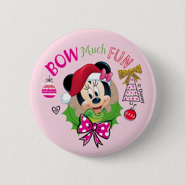 Bow Much Fun Pinback Button (Front)