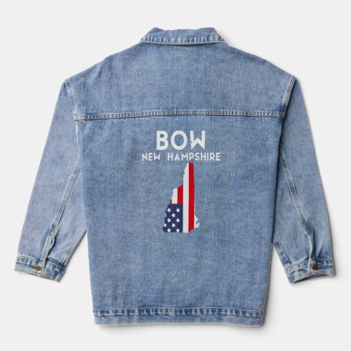 Bow New Hampshire USA State America Travel  Denim Jacket