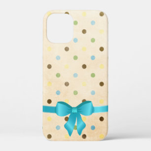 bow on polka dots iPhone 12 mini case