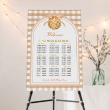 Bow Our Little Cutie Pie Gingham Seating Chart