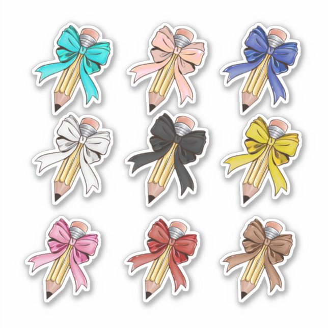 Bow Pencil Stickers (Front)