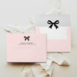 Bow Pink Bridal Shower Invitation Envelope<br><div class="desc">An elegant pink envelope with a black bow is perfect for pairing with our 'She’s Tying the Knot' invitation. Customize for a polished and personalized touch to your bridal shower. Check out our matching items</div>