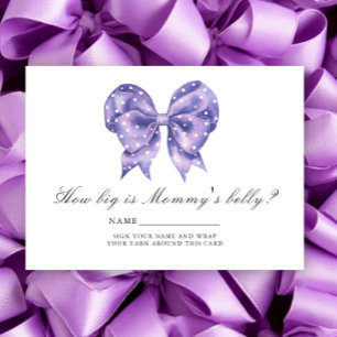 Bow Polka Dot - How big is mommy's belly Enclosure Card