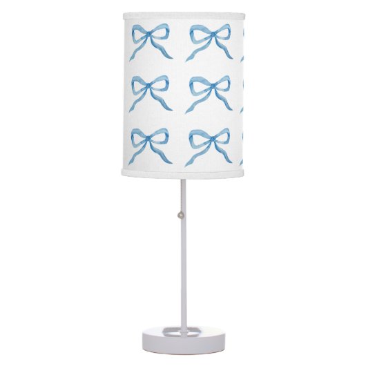Bow Print Preppy Lamp For Girly Dorm Rooms (Front)