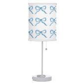Bow Print Preppy Lamp For Girly Dorm Rooms (Left)