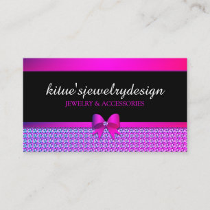 Bow Purple Diamond Jewelry Business Card