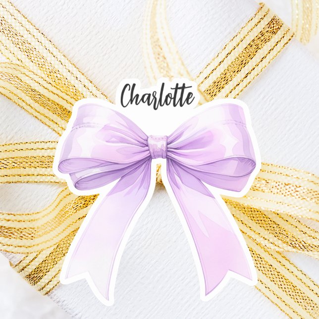 Bow purple name script sticker (Creator Uploaded)