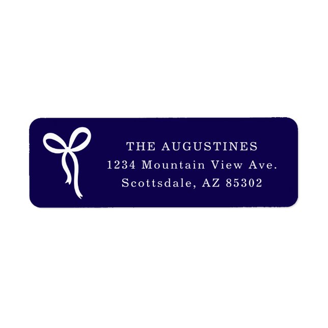 Bow Return Address Label (Front)