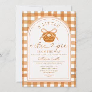 Bow Ribbon Cutie Pie is on the way Baby Shower Invitation