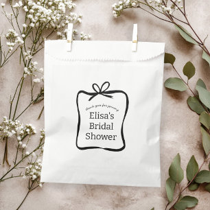 Bow Ribbon Frame Elegant Bridal Shower CUSTOM  Favor Bag