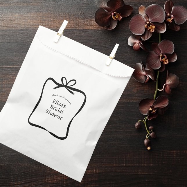 Bow Ribbon Frame Elegant Bridal Shower CUSTOM  Favor Bag (Bow Ribbon Frame Elegant Bridal Shower CUSTOM Favor Bag
)