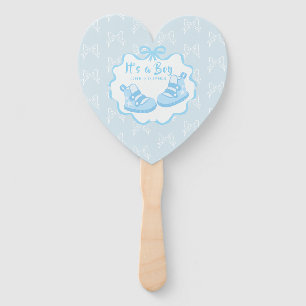 Bow Ribbon Its a Boy Hand Fan