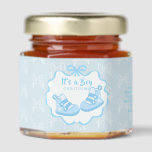 Bow Ribbon Its a Boy Honey Jar Favors