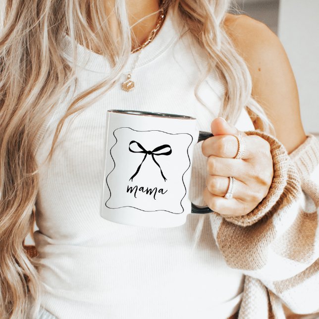 Bow Ribbon Mama Mother's Day Mug Gift For Mom (Creator Uploaded)