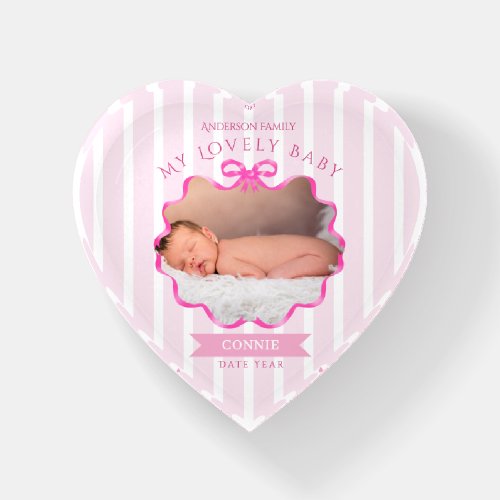 Bow Ribbon New Born Baby Girl  Paperweight
