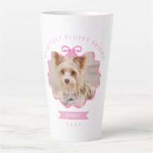 Bow Ribbon Pet Memory Photo Pink