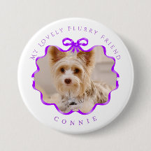 Bow Ribbon Pet Photo Purple