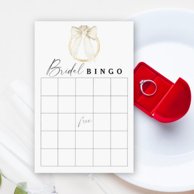 Bow & Ring Bridal shower bingo game (Creator Uploaded)