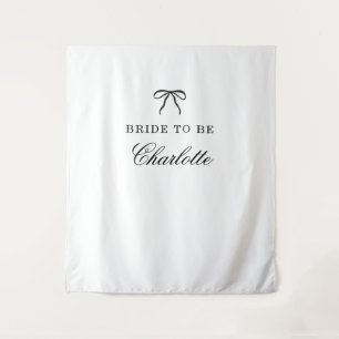 Bow Script Coquette Bride To Be Backdrop