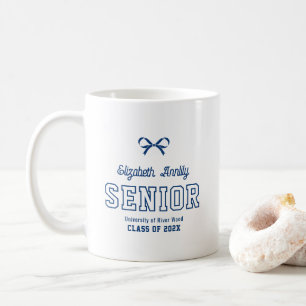 Bow Senior Custom Year Script Graduate College Coffee Mug