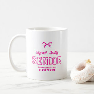 Bow Senior Custom Year Script Graduate College Coffee Mug